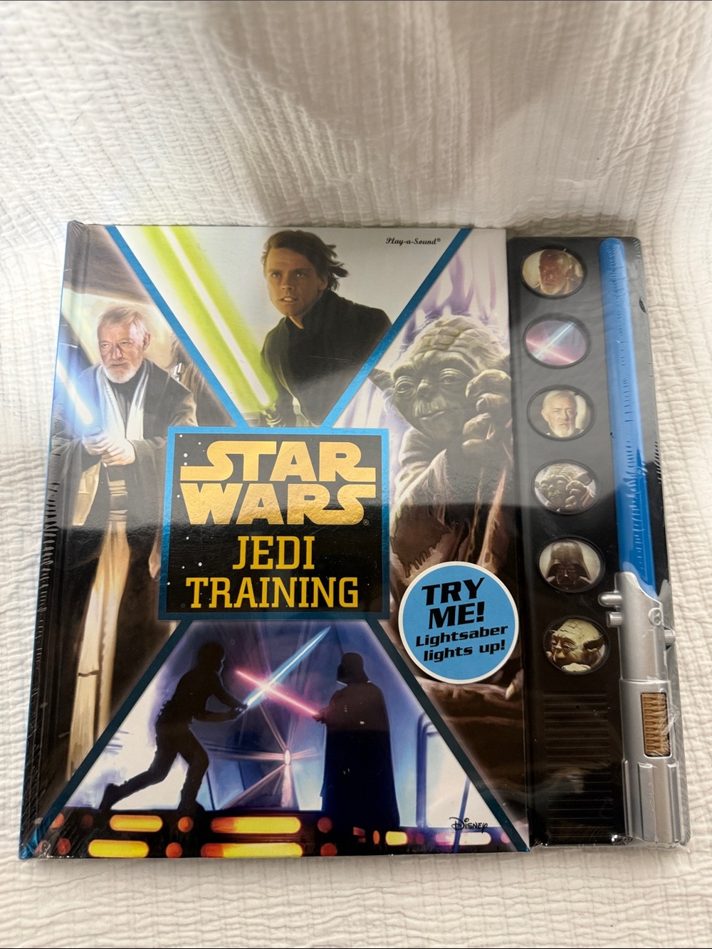Star Wars Jedi Training Book with Blue Lightsaber Accent and Multicolor Artwork